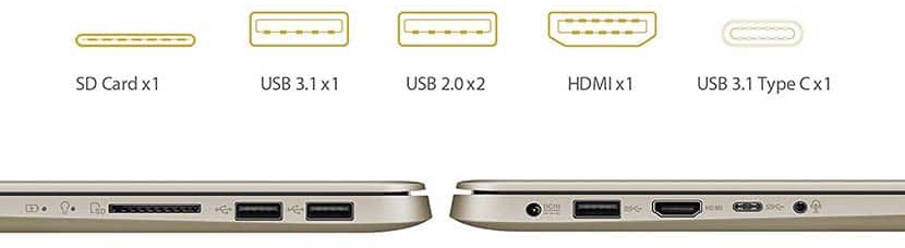Asus VivoBook laptop portok