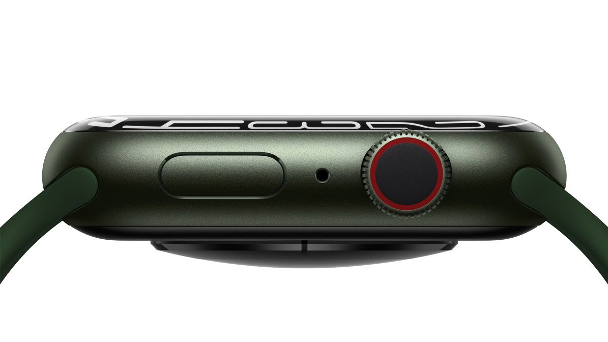 Apple Watch Series 7 45 mm piros alumínium okosóra piros szíjjal
