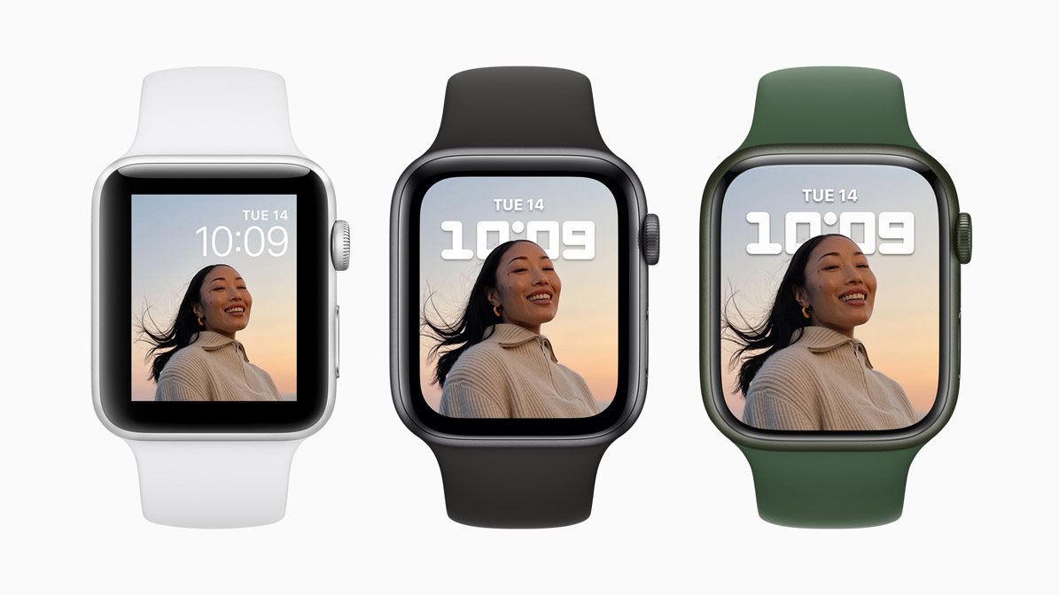 Apple Watch Series 7 41mm zöld alumínium okosóra levélzöld sport szíjjal